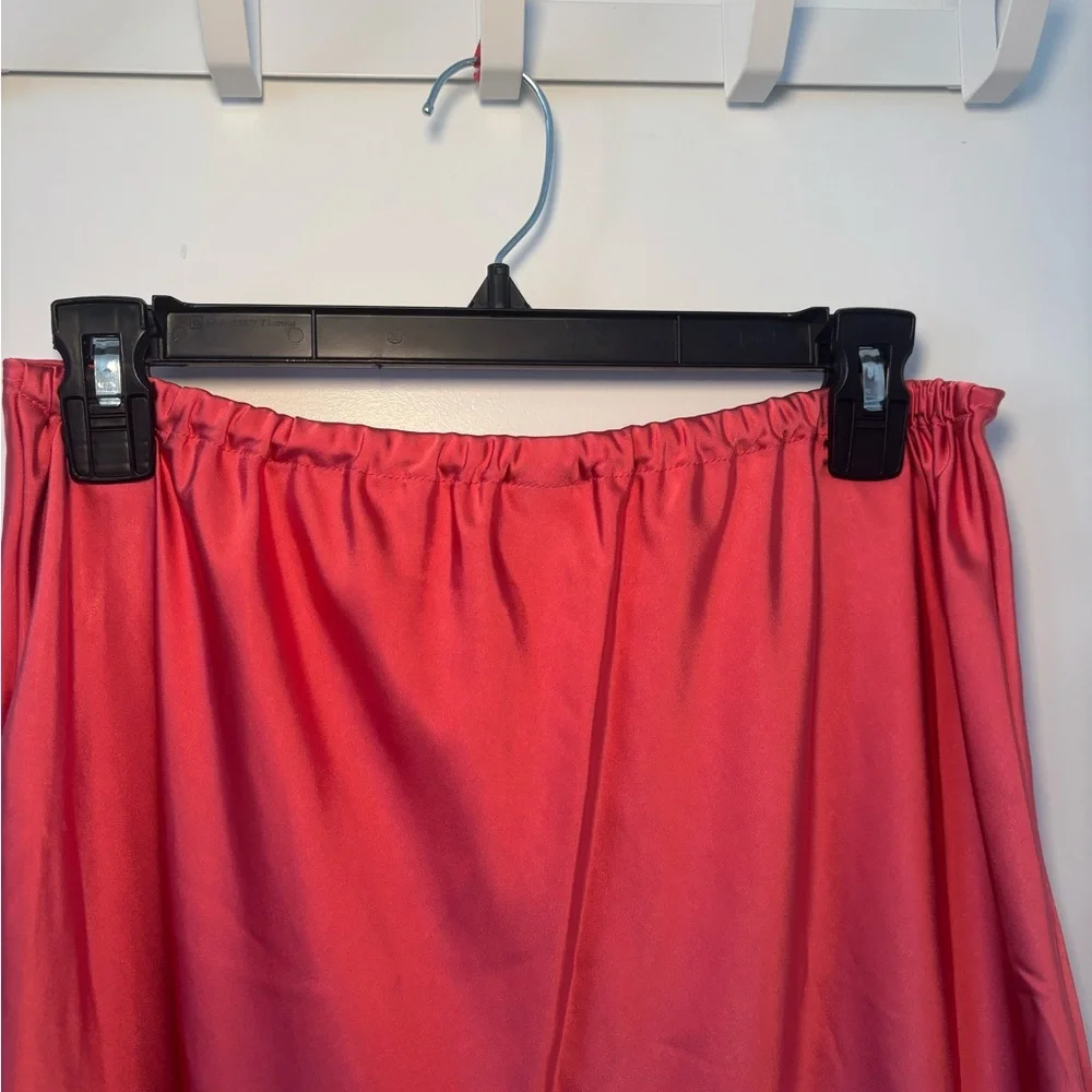 Old Navy Coral Pink Maxi Slip Skirt with Slit - Picture 2 of 4